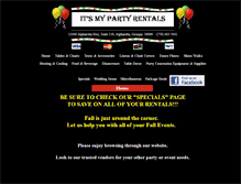 Tablet Screenshot of itsmypartyrentals.com